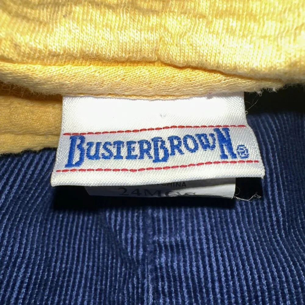 Vintage 90's Buster Brown Size 24M Farm Corduroy Overalls Set Baby Chick Rare